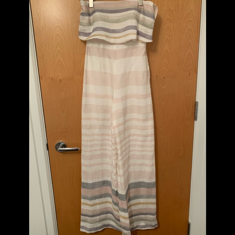 Mara Hoffman Strapless Linen Jumpsuit